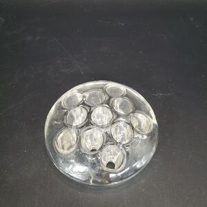 Vintage Clear Glass Flower Frog Floral Arranger Vase Insert 2.75 Inch